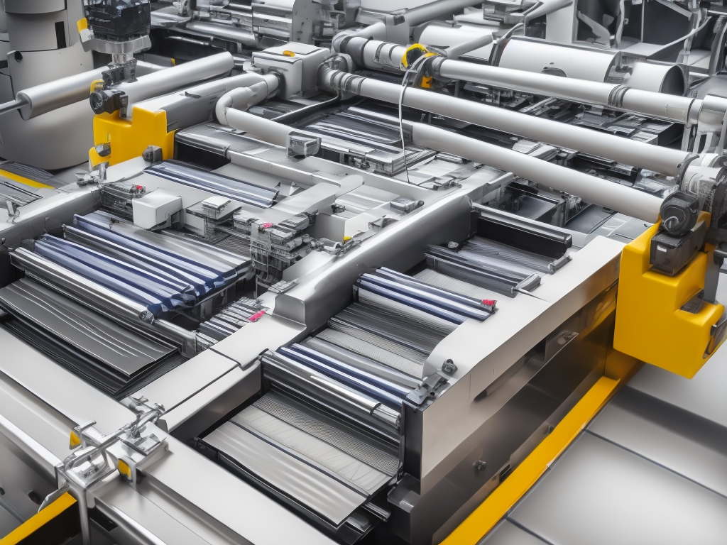 Premium commercial printing facility showcasing modern offset printing press and professional workspace